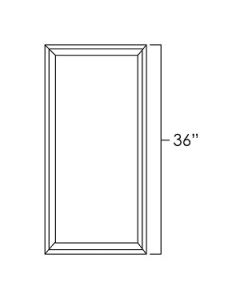 Rustic Hickory 36" Single Plain Glass Door