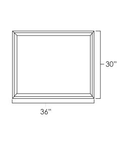 Rustic Hickory 36" x 30" Double Plain Glass Doors