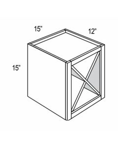 Assembled - Rustic Hickory 15" Wine Storage Cube