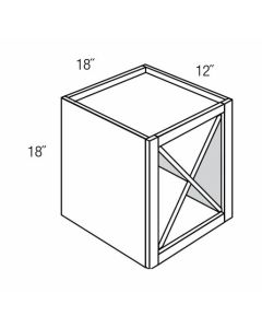 Assembled - Rustic Hickory 18" Wine Storage Cube